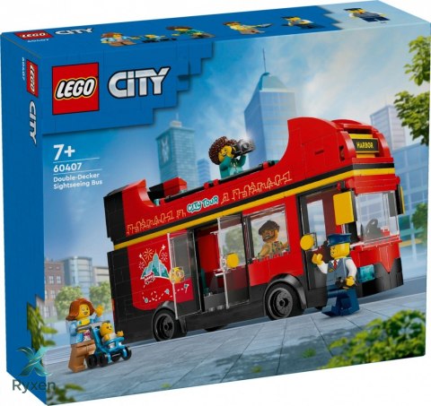 Klocki city 60407 czerwony, piętrowy autokar LEGO