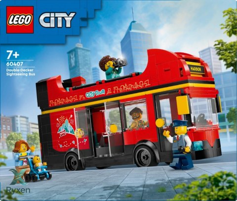 Klocki city 60407 czerwony, piętrowy autokar LEGO