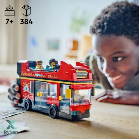 Klocki city 60407 czerwony, piętrowy autokar LEGO