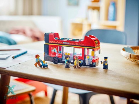 Klocki city 60407 czerwony, piętrowy autokar LEGO