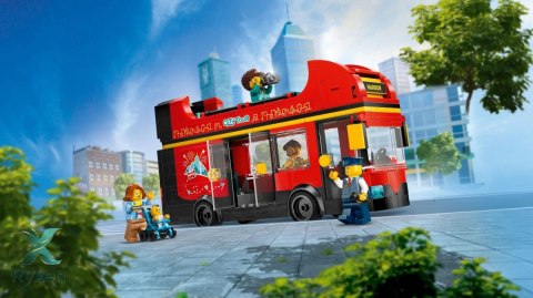 Klocki city 60407 czerwony, piętrowy autokar LEGO