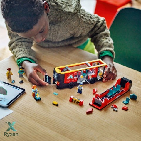 Klocki city 60407 czerwony, piętrowy autokar LEGO