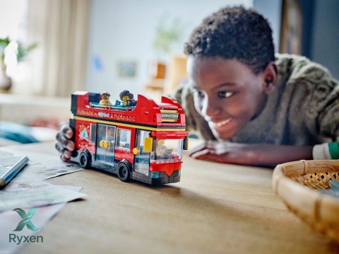 Klocki city 60407 czerwony, piętrowy autokar LEGO