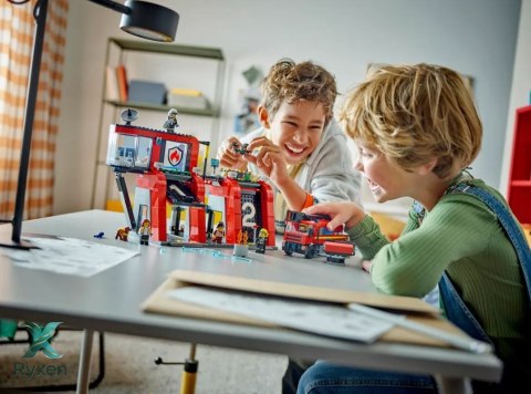 Klocki city 60414 remiza strażacka z wozem strażackim LEGO