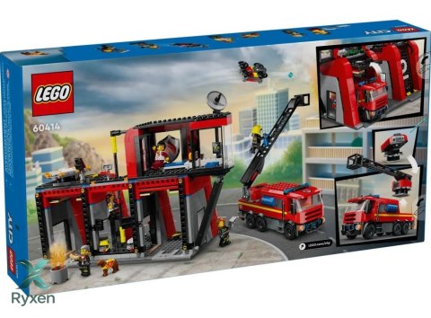 Klocki city 60414 remiza strażacka z wozem strażackim LEGO