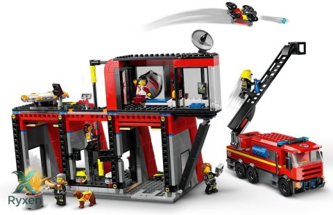Klocki city 60414 remiza strażacka z wozem strażackim LEGO