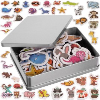 Magnesy na lodówkę - zwierzątka 40 szt 22616 KRUZZEL