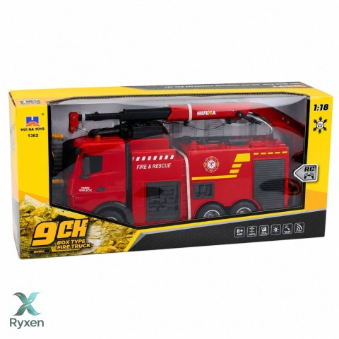 Wóz Strażacki z Dźwigiem i Armatką Wodną Zdalnie Sterowany RC Huina 1:18 BESTTOYS