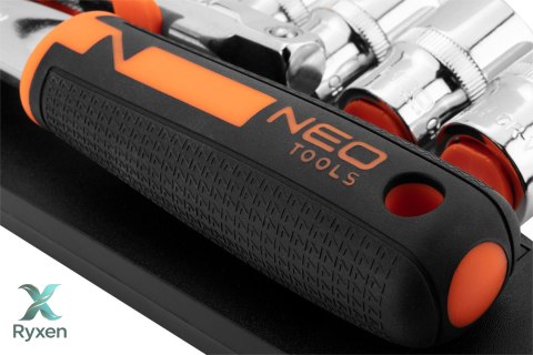 Zestaw kluczy nasadowych 3/8", 12 szt., CrV NEO TOOLS