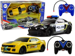Autka R/C Pościg Policyjny Patrol Żółte Auto Sportowe Piloty LEAN TOYS