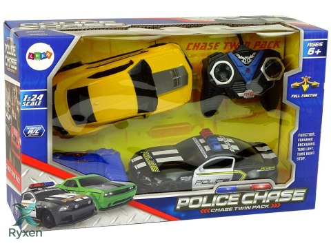 Autka R/C Pościg Policyjny Patrol Żółte Auto Sportowe Piloty LEAN TOYS