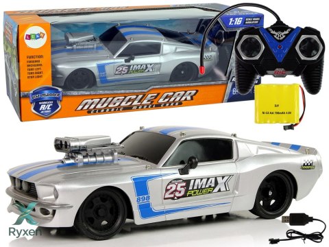 Auto Sportowe R/C 1:16 Srebrne Niebieskie Pasy Pilot LEAN TOYS