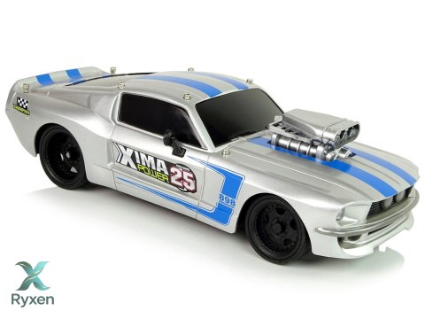 Auto Sportowe R/C 1:16 Srebrne Niebieskie Pasy Pilot LEAN TOYS