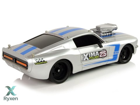 Auto Sportowe R/C 1:16 Srebrne Niebieskie Pasy Pilot LEAN TOYS