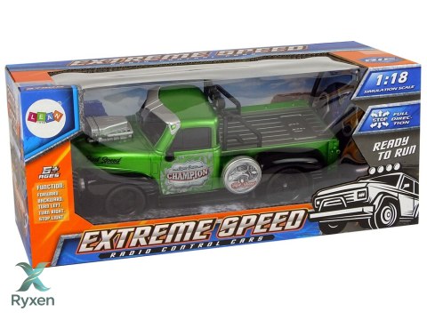 Auto Zdalnie Sterowane 1:18 Zielone Pick-up LEAN TOYS