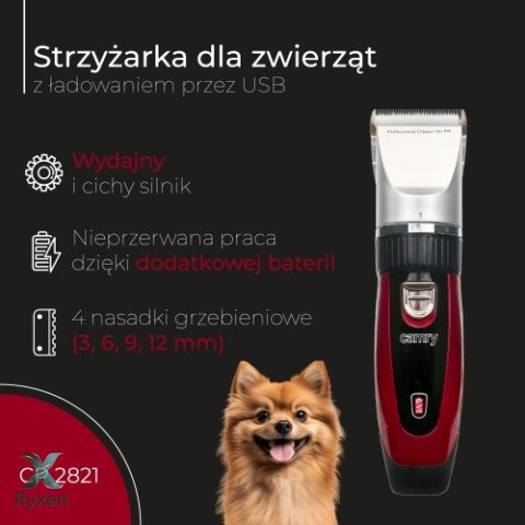 CR 2821 Strzyżarka dla zwierząt z ładowaniem przez usb CAMRY