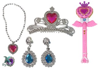 Interaktywna Magiczna Różdżka Projektor Różowa Akcesoria Wróżka LEAN TOYS