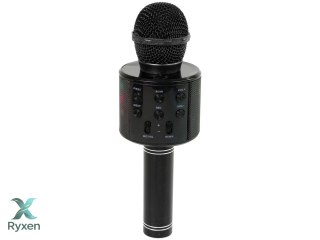 Mikrofon Bezprzewodowy USB Głośnik Nagrywanie Karaoke Model WS-858 Czarny LEAN TOYS