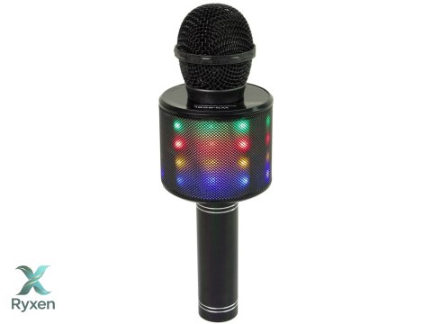 Mikrofon Bezprzewodowy USB Głośnik Nagrywanie Karaoke Model WS-858 Czarny LEAN TOYS