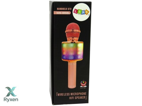 Mikrofon Bezprzewodowy USB Głośnik Nagrywanie Karaoke Model WS-858 Czarny LEAN TOYS