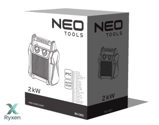 Nagrzewnica elektryczna ceramiczna PTC, 2kW nowy model NEO TOOLS