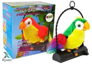 Papuga Pleciuga Ptaszek Powtarza Słowa Zielona LEAN TOYS