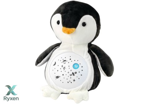 Pluszowy Miś Usypiający Światła Dźwięki Tryb Nocny i Dzienny Pingwin LEAN TOYS
