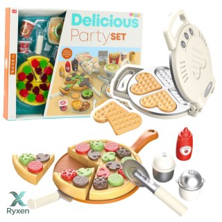 Zestaw Do Gofrów Pizza Z Dodatkami Akcesoria Kuchenne Dla Dzieci LEAN TOYS
