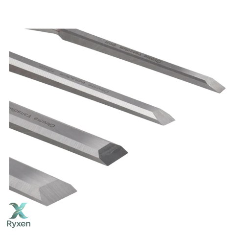 Zestaw dłut 4szt:6,12,18,25mm, stal crv, dwumat.uchwyt Dedra