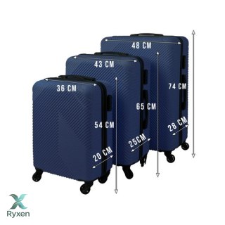 Zestaw walizek 3w1- granatowe Trizand 26664 TRIZAND