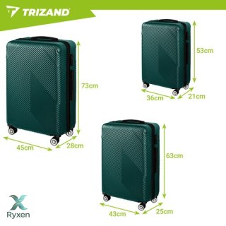 Zestaw walizek 3w1- zielone Trizand 27672 TRIZAND