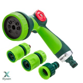 Zestaw z pistoletem zraszającym, złączkami, przyłączem do kranu 1/2" VERTO