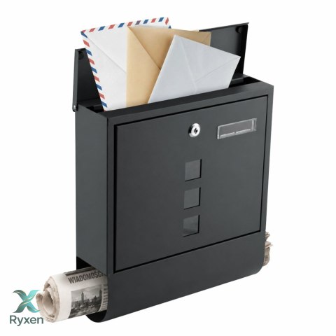 AG367C Skrzynka na listy gazety czarna ATL
