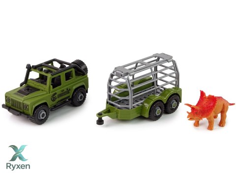 Auto Terenowe Transporter Do Rozkręcania DIY Zielony Dinozaur LEAN TOYS