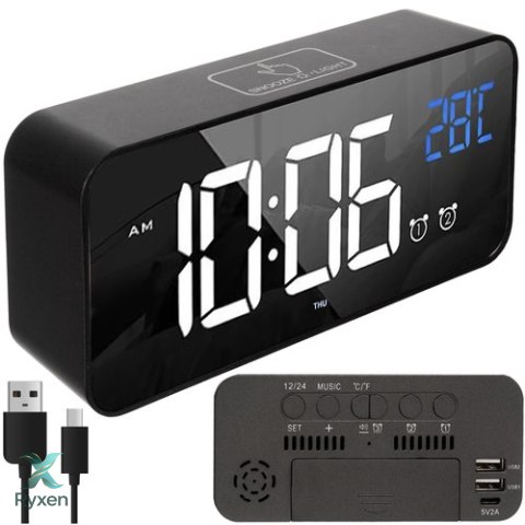 Budzik- zegar LED Izoxis 24736 IZOXIS