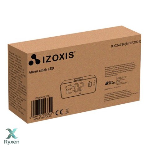 Budzik- zegar LED Izoxis 24736 IZOXIS