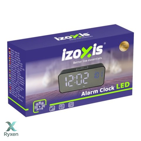 Budzik- zegar LED Izoxis 24736 IZOXIS