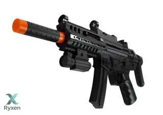 Duży Pistolet Karabin Maszynowy na baterie Światło Dźwięk Wibracje LEAN TOYS