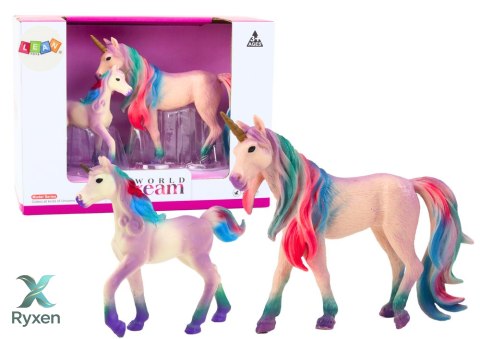 Figurki Kolekcjonerskie Jednorożec z Małym Fioletowy 2 El LEAN TOYS