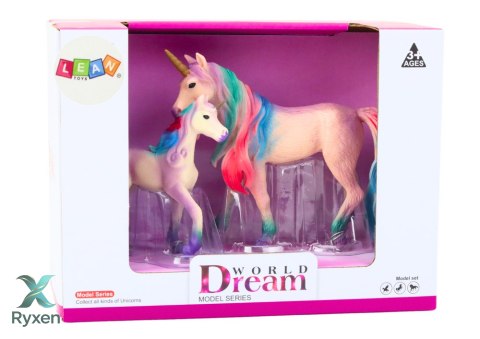 Figurki Kolekcjonerskie Jednorożec z Małym Fioletowy 2 El LEAN TOYS