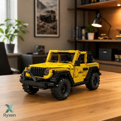 Klocki Konstrukcyjne Auto Samochód Terenowy Wrangler Żółty 746 el. LEAN TOYS
