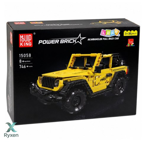Klocki Konstrukcyjne Auto Samochód Terenowy Wrangler Żółty 746 el. LEAN TOYS