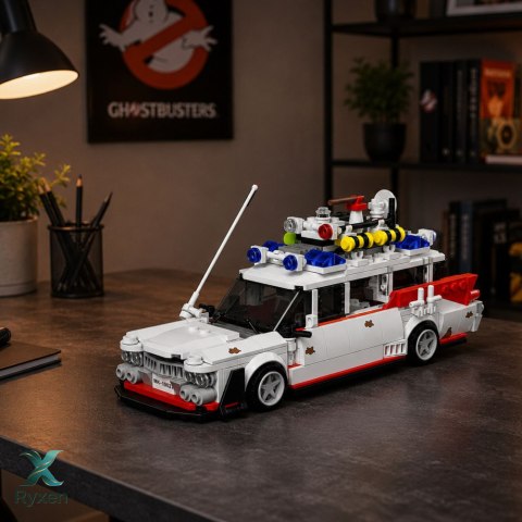 Klocki Konstrukcyjne Auto Samochód Widmo Ghost Bus Biały 631 el. LEAN TOYS