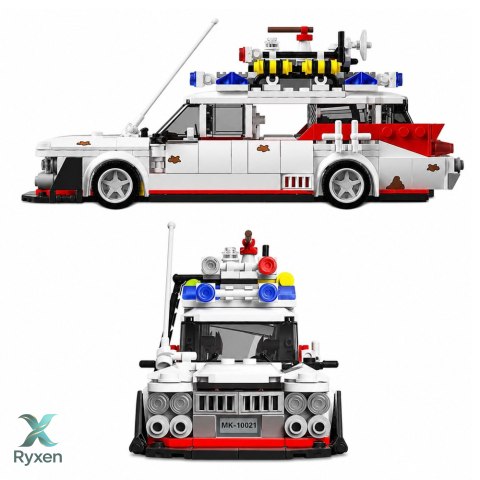 Klocki Konstrukcyjne Auto Samochód Widmo Ghost Bus Biały 631 el. LEAN TOYS