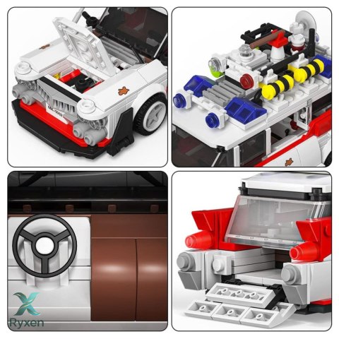 Klocki Konstrukcyjne Auto Samochód Widmo Ghost Bus Biały 631 el. LEAN TOYS