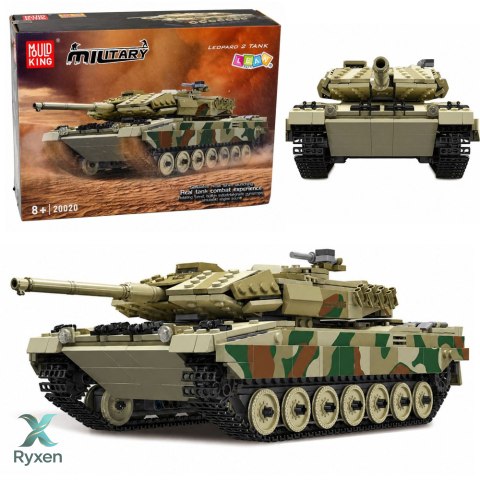 Klocki Konstrukcyjne Czołg Wojskowy Leopard Zdalnie Sterowany RC 1100 el. LEAN TOYS