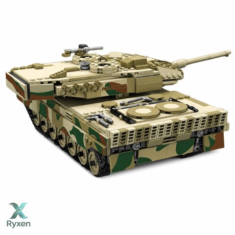 Klocki Konstrukcyjne Czołg Wojskowy Leopard Zdalnie Sterowany RC 1100 el. LEAN TOYS