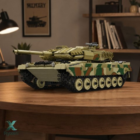 Klocki Konstrukcyjne Czołg Wojskowy Leopard Zdalnie Sterowany RC 1100 el. LEAN TOYS