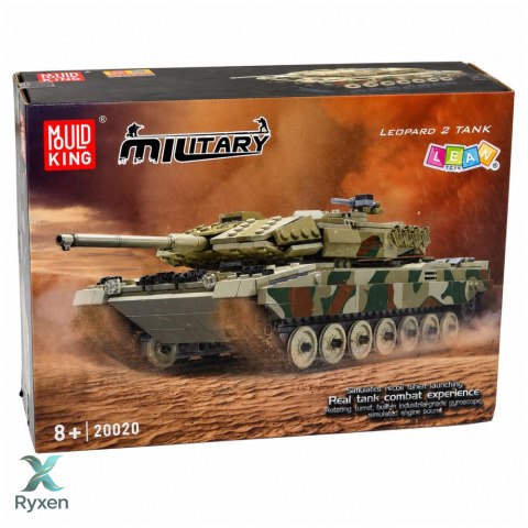 Klocki Konstrukcyjne Czołg Wojskowy Leopard Zdalnie Sterowany RC 1100 el. LEAN TOYS