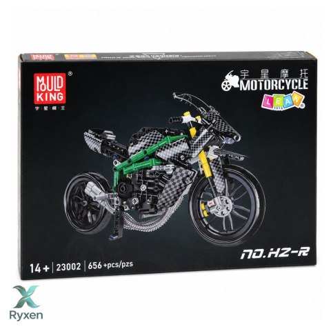 Klocki Konstrukcyjne Motocykl Wyścigowy Sportowy Czarny 656 el. LEAN TOYS
